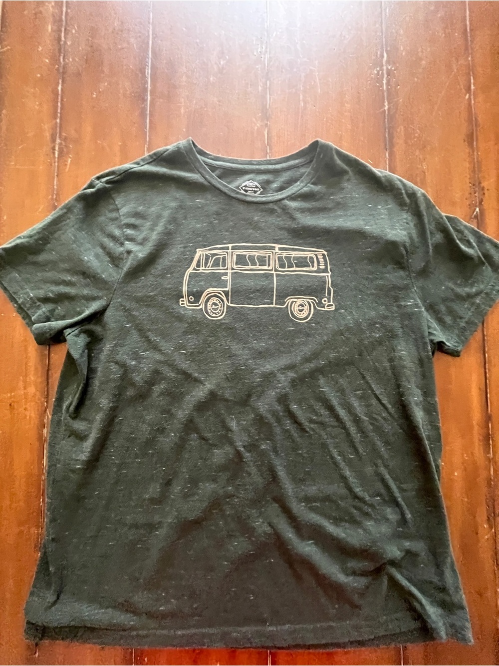 St. John's Bay Outdoor Graphic Tee in Forest Green with Cream Logo